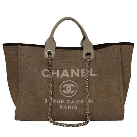 chanel tote canvas|Chanel canvas tote price.